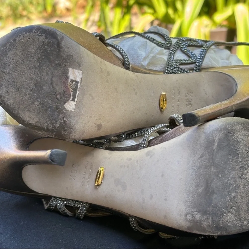 Sergio Rossi crystal strappy platform heels - Picture 7 of 7